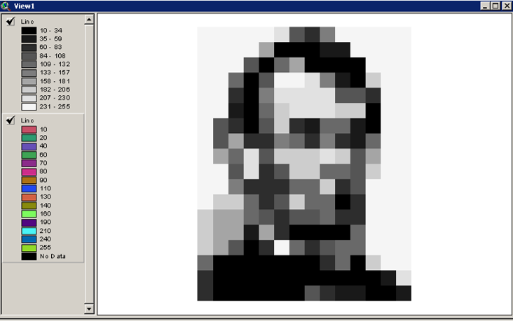 Picture of Lincoln, correctly calibrated and in black and white